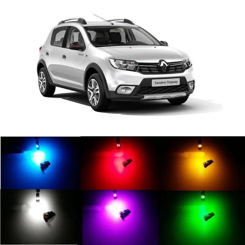 20pc/lot Canbus T5 Dashboard Led Light Bulbs For Renault Sandero Stepway Twingo Vel Satis Wind