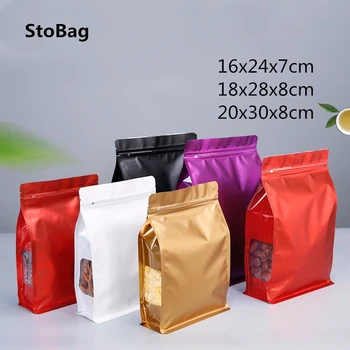

StoBag 50pcs Color Zip Lock Plastic Bags Food Tea Red Dates Packaging Bags Wedding Family Expenses Storage Supplies Travel