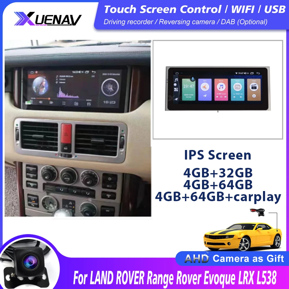 Автомобильный стерео DVD-плеер с GPS-навигацией для LAND ROVER Range Rover Evoque LRX L538 2004-2019
