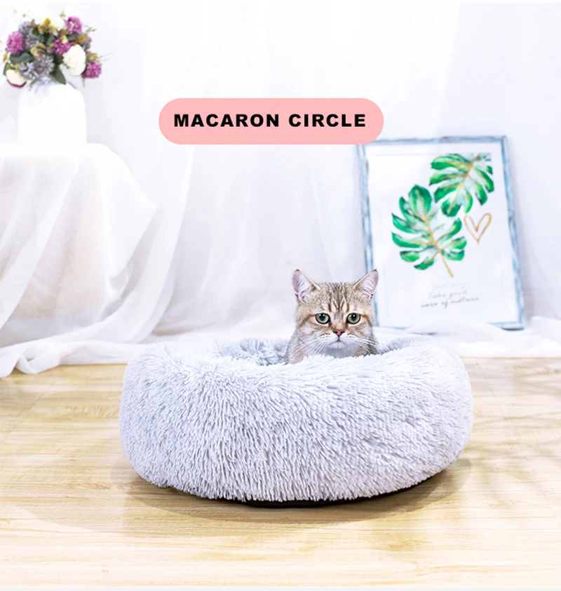 Macio Quente Pet Rodada Cama Confortvel Pet Co Ninho Gato Canil Lavvel Fcil De Limpar Pet fornecimento дома Quente Para An