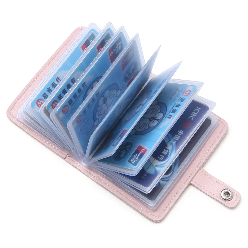 New Fashion and Simplicity Leaves 24 Slots Business Card Case Passport Cover Credit ID Bank Card Holder Wallet For Women