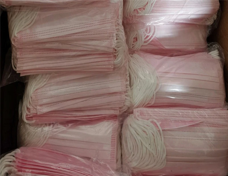 Pink-Disposable-surgical-mask-Non-woven-3-layer-medicial-Face-Mask-Breathable-Mask-Elastic-Earband-Breathable