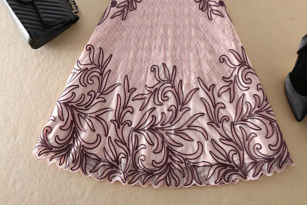 AELESEEN Autumn Plus Size Dress Women Runway