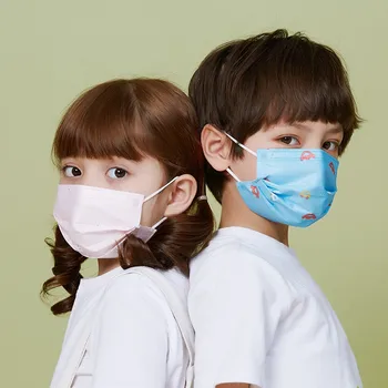 

Hot Sale Windproof Children Disposable Protective Printing Masks Three Level 10 Packs Outdoor Dustproof Cover Mask Breathable P#