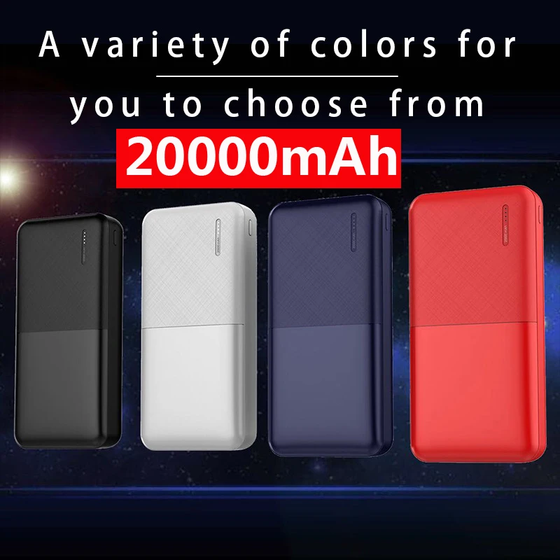 Power Bank 20000mAh Portable Fast Charging PowerBank 20000 2 USB Type C Poverbank External Battery Charger For Xiaomi Mi iPhone