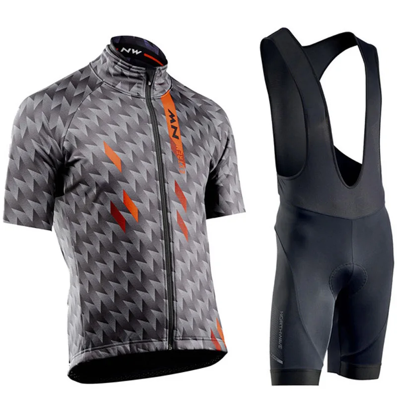 

Nw Team Cycling Short Sleeves Jersey Bib Shorts Sets 2019 Mens Kits Summer Quick Dry Bicycle Clothing