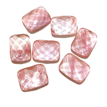 

10Pcs Section Surface Natural Stones Watermelon Red Stone Cabochon No Hole Beads for Making Jewelry DIY accessories Loose Bead