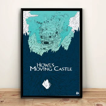 

Studio Ghibli Howl's Moving Castle Anime Canvas poster Wall Art,no frame