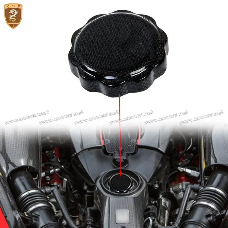 Per Ferrari 488 Gtb Spider Filler Fuel Door Guard Oil Gas Tank Cap Oem Design Decorazione Copertura Trim Accessori Per Auto In Fibra Di Carbonio