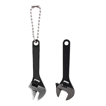 

New 2 Pcs Mini Metal Adjustable Wrenches Hand Tool Jaw Spanner Wrench 0-10Mm 2.5 Inch & 0-16Mm 4 Inch