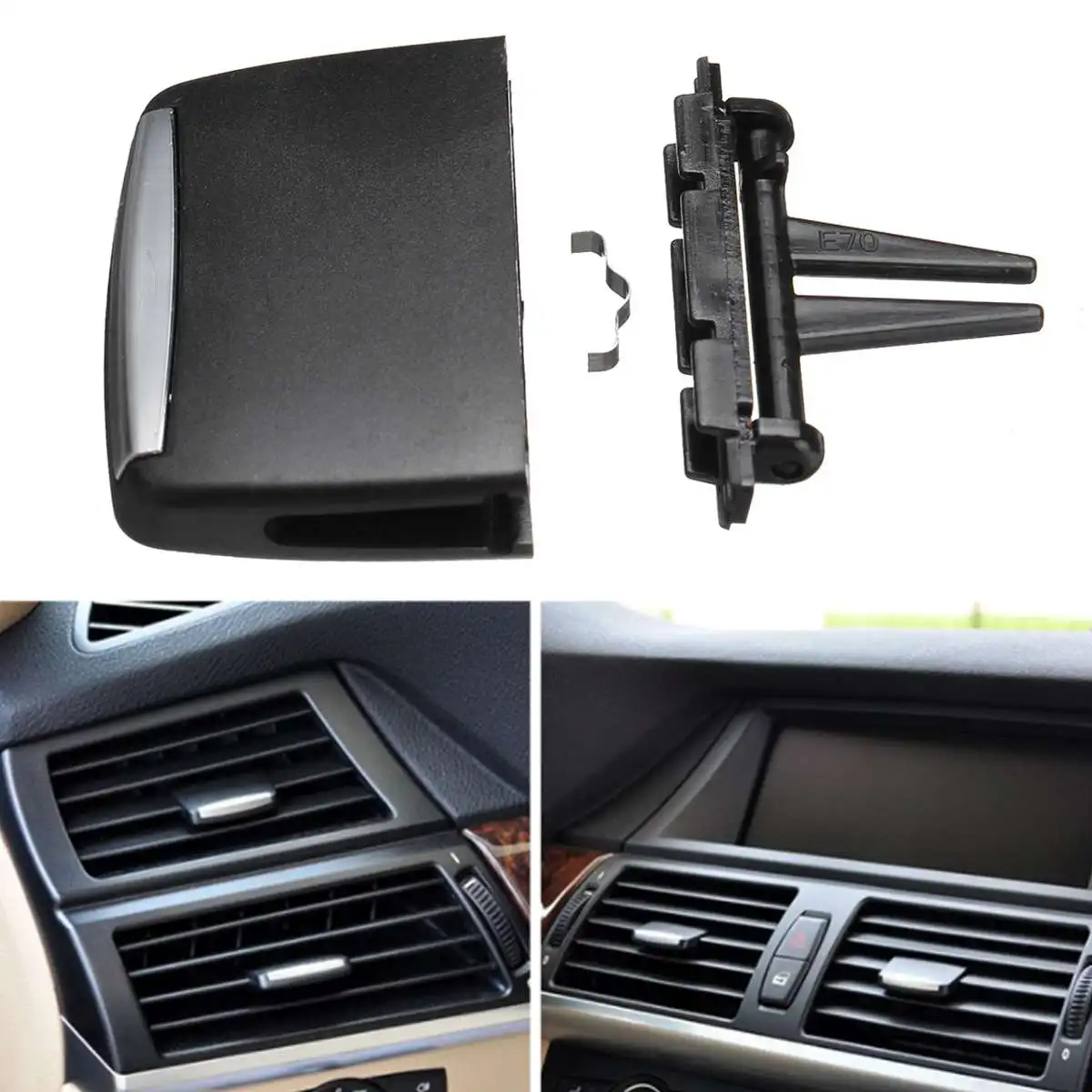 

X5 E70 X6 E71 Air Vent Tabs Car Front/Rear A/C Air Vent Outlet Tab Clip Repair kit For BMW X5 E70 2006-2013 X6 E71 2008-2014