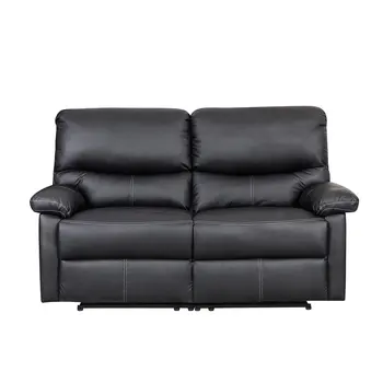 

(Ship From DE)3PCS/SET Black Seater Home TV Leather Sofa Comfortable Armchair Sofa Lounge Chair Living Room Furniture Armchair