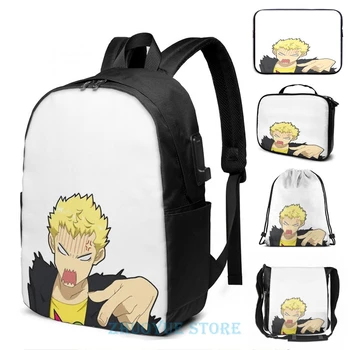 

Funny Graphic print RYUJI!!! USB Charge Backpack men School bags Women bag Travel laptop bag