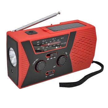 

Solar Emergency Hand Crank NOAA Weather Radio Self Powered AM FM Flashlight