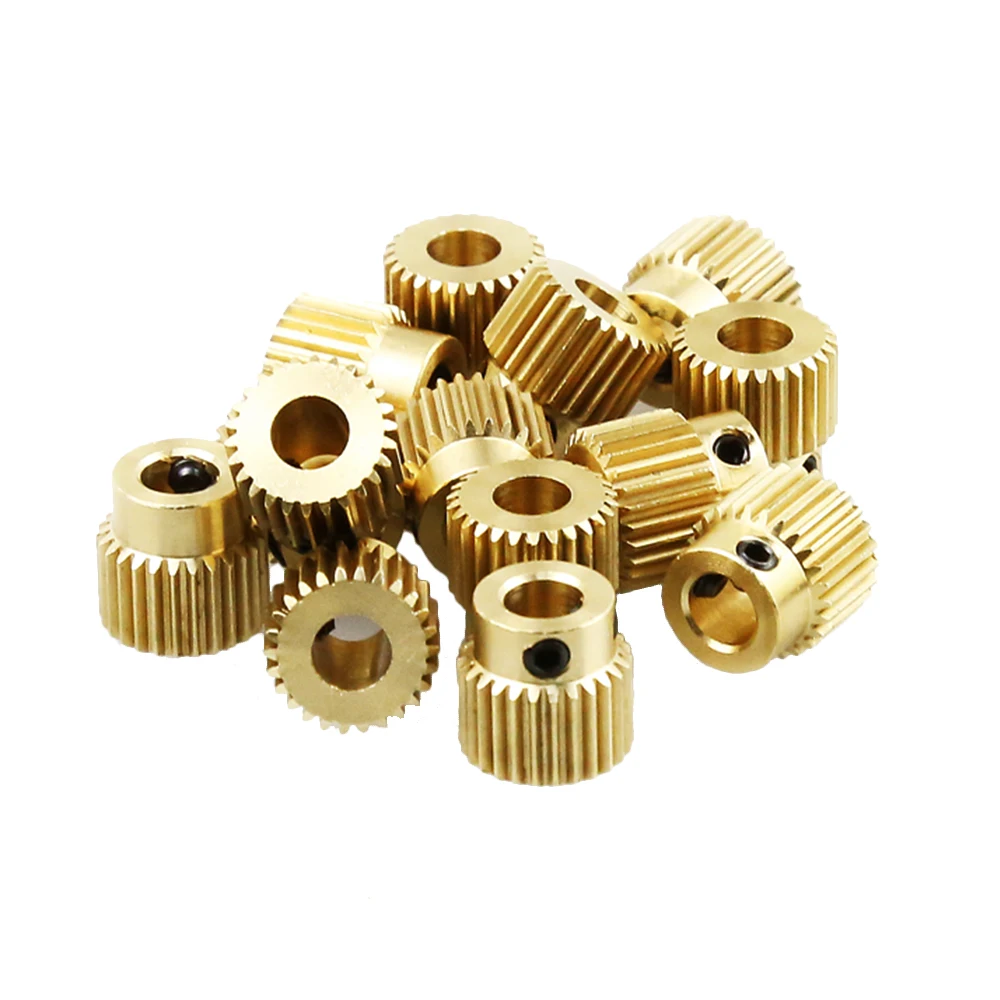 4pcs-Brass-Gear-26-Teeth-Extrusion-Wheel-5MM-M3-Screw-MK7-MK8-extruder-for-anet-a8 (3)