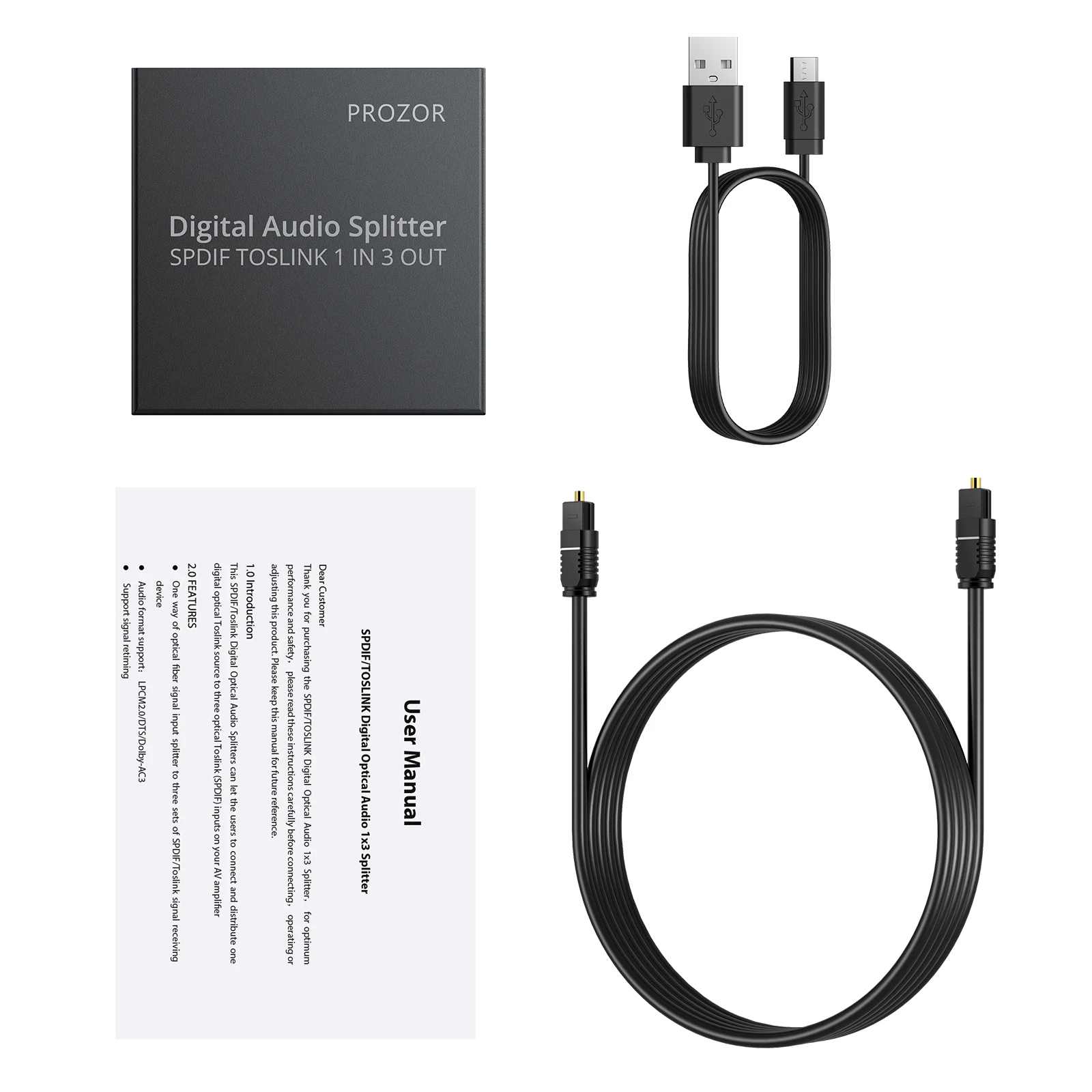 Neoteck 1x3 SPDIF Toslink Цифровой аудио сплиттер 1 в 3 выхода порта оптический Поддержка LPCM 2