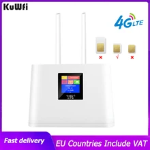 KuWFi – routeur Wi Fi sans fil 4G LTE, 150Mbps, débloqué, avec carte Sim, réseau à large bande, 2.4 ghz, Hotspot