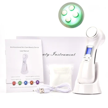 

6 in1 Skin Rejuvenation Remover Anti Wrinkle RF&EMS Radio Frequency LED Photon Face Skin Tightening Ion Microcurrent Mesotherapy