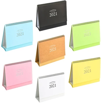 

Mini Desk Calendar 2020 2021 Creative Simple Desktop Ornaments Decoration Portable Work Note Calendar New Year Plan Schedule