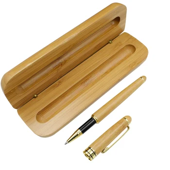 

One Set Gel Pen With Case From Nature Bamboo Handmade Signing Pen And Storage Case Set Stationery Stationery Gift Office School