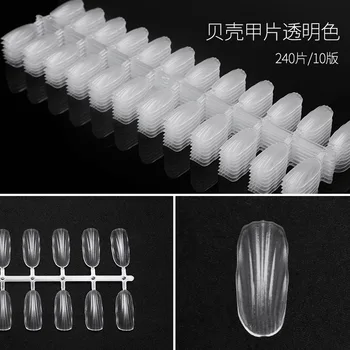

Board Fake Nails 240PCs Shell Nail Tips Nail Color Card Display Model Tool Practice