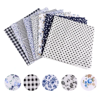 

8pcs Assorted Floral Printed Cotton Sewing Quilting Fabrics Floral Stripes Polka Dots Cloth For DIY Patchwork Crafts 50x50cm
