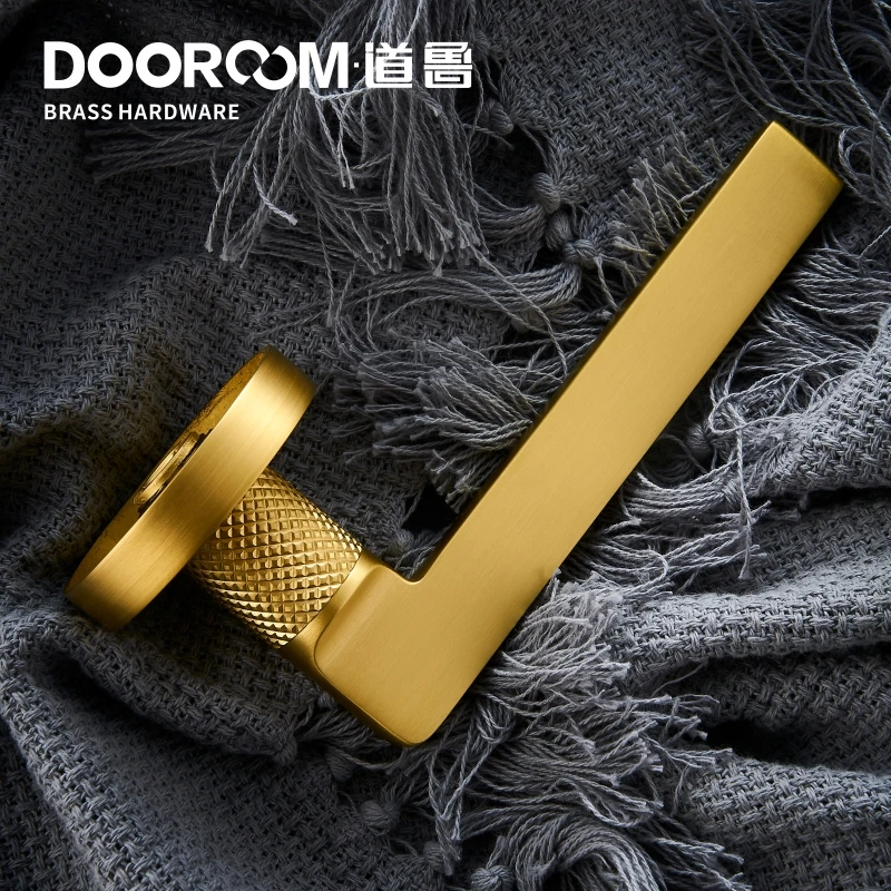 Dooroom латунный дверной рычаг бесшумный черный золотой интерьер для спальни ванной