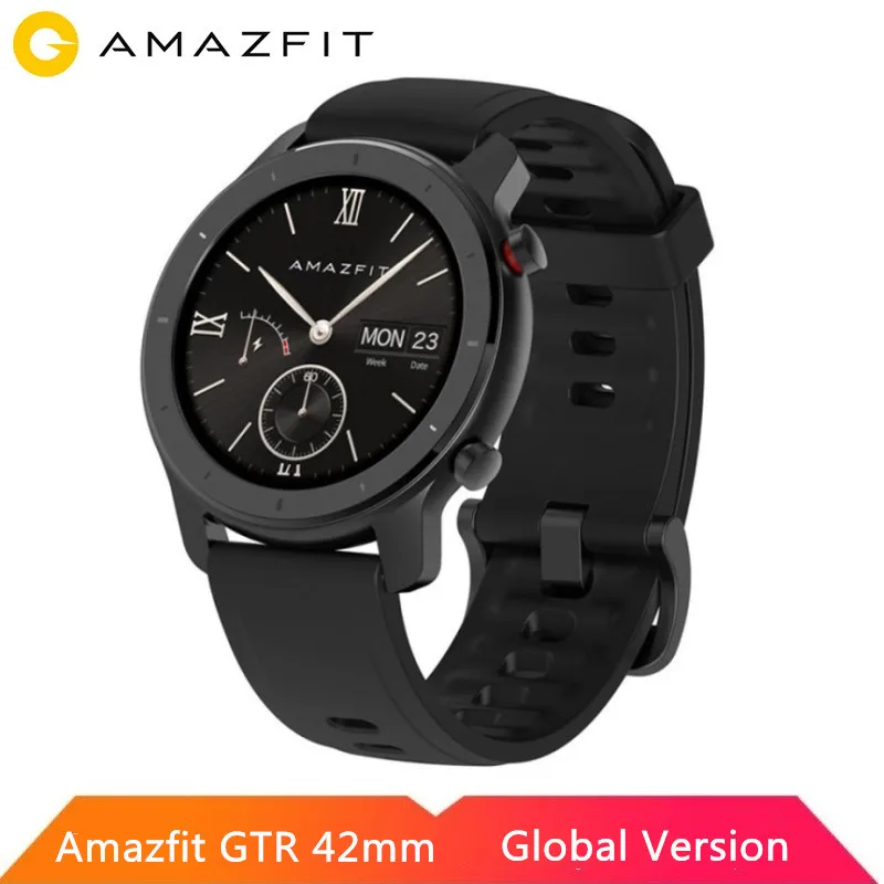 

Global Version Huami Amazfit GTR 42mm Smart Watch GPS GLONASS 5ATM Waterproof 12 Days Battery AMOLED Screen 12 Sport Modes