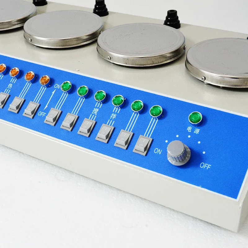 HJ-6 Constant Temperature Magnetic Stirrer Laboratory Automatic Control Adjustment with Hotplate 25Wx6