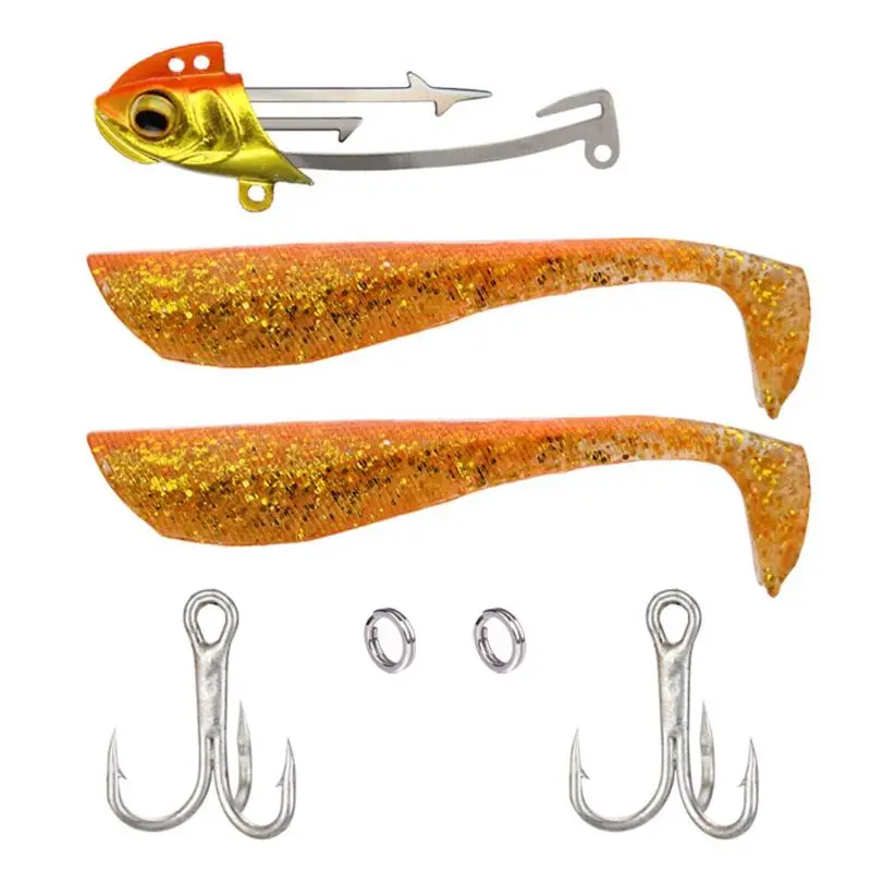 

Soft Fishing Lure Simulation Fish Bait with Hard Metal Jig Hook for Trout Bass Salmon Entertainment Fishing Supplies