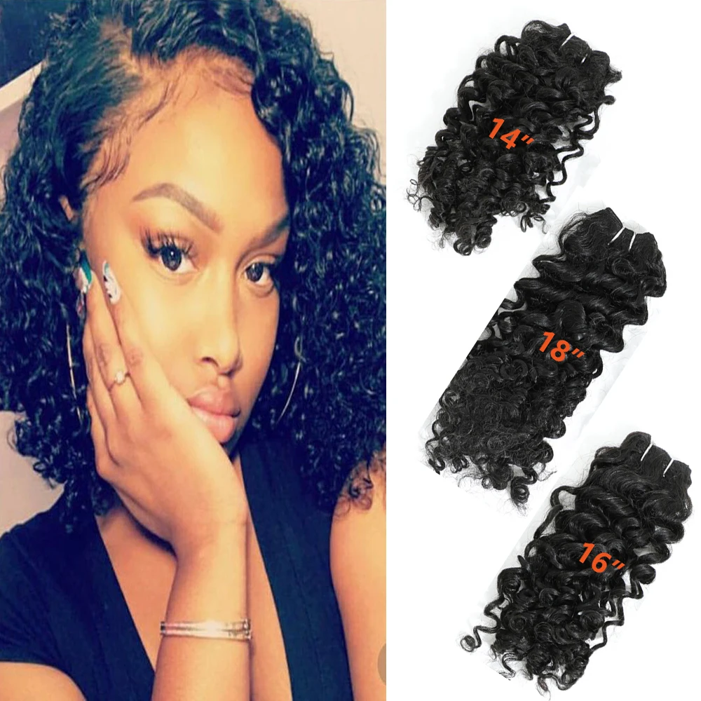 Afro Kinky Jerry Hair Bundles 14 16 18inch 6 Bundle Pack Heat