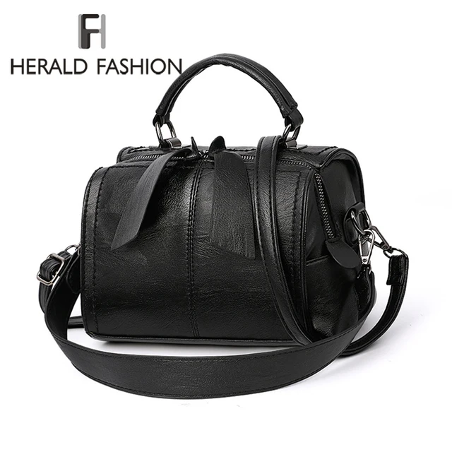 US $11.39 Fashion Elegant Handbag Women Shoulder Bag High Quality Solid color Crossbody Bags Designer PU Leat