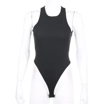 

2020 Summer Off Shoulder Sexy Bodysuit Women Backless Cross Rave Sport Outfits Solid Slim Body Mujer Rompers Beachwear