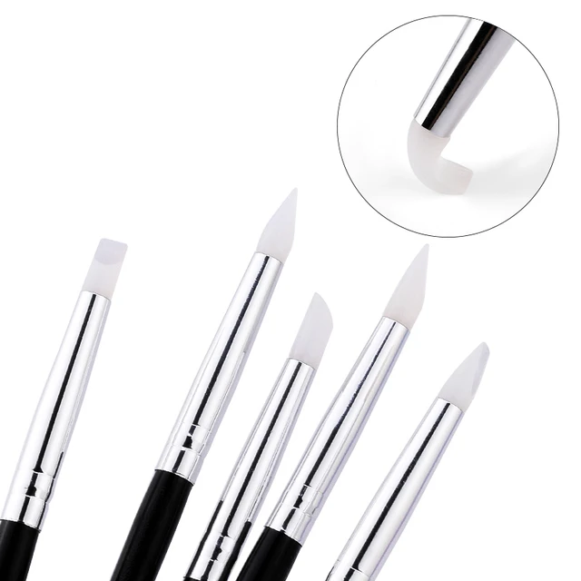 Dotting Tools Silicone Head Flower Carving 3D Effect Nail Art Brush Pen  Drawing