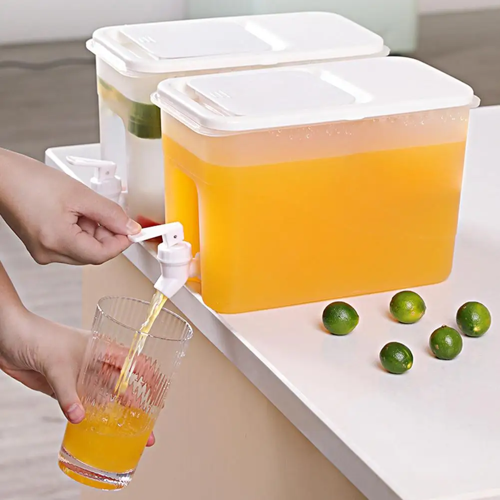 Ice Cold Water Infuser Kettle Fruit Teapot Drink Dispenser with Faucet Household Large Capacity Barrel Tea Pot Refrigerator | Дом и сад