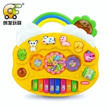 CF мульти-функциональный мультипликационный музыкальный пианино автомобиля пианино Детские образовательная музыкальная история мультфильм скотный двор электронная клавиатура