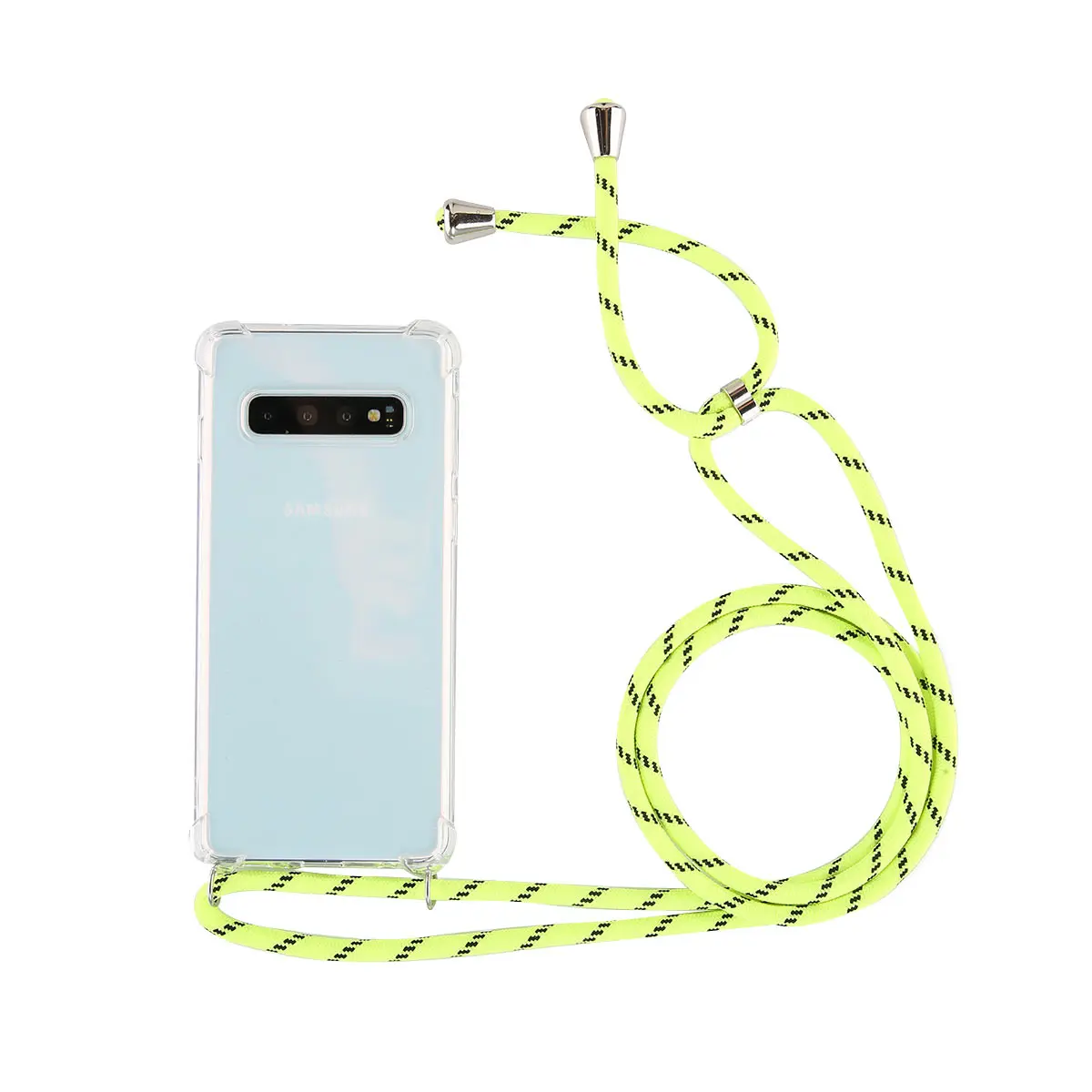 FG Прозрачный чехол для телефона KJOEW с ремешком и цепочкой для samsung Galaxy S10 5G NOTE10 S10 S9 S8 Plus S10E Note 9 8 S7 S7E - Цвет: FG