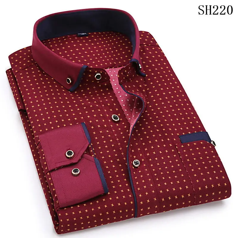 Camisa de manga larga con estampado de moda para hombres, estilo ajustado 5XL