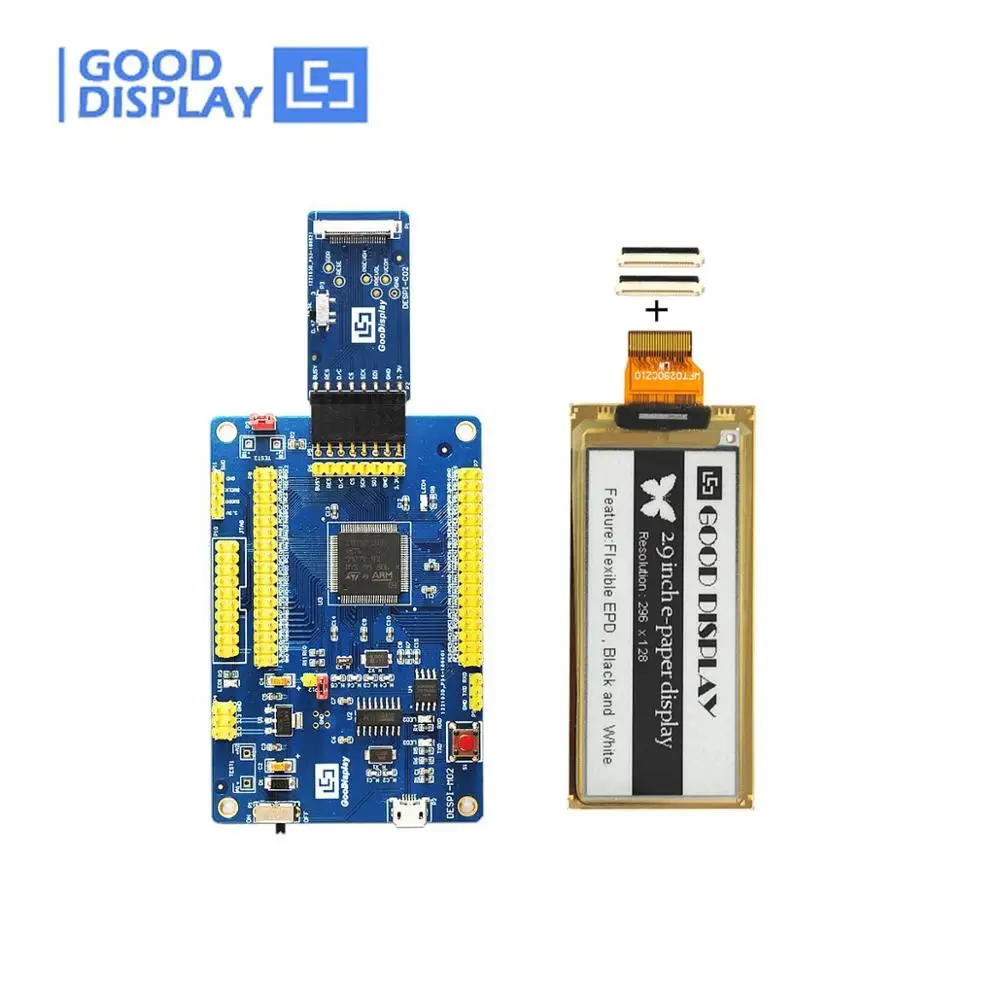 

2.9 inch flexible e-ink display with development kit with