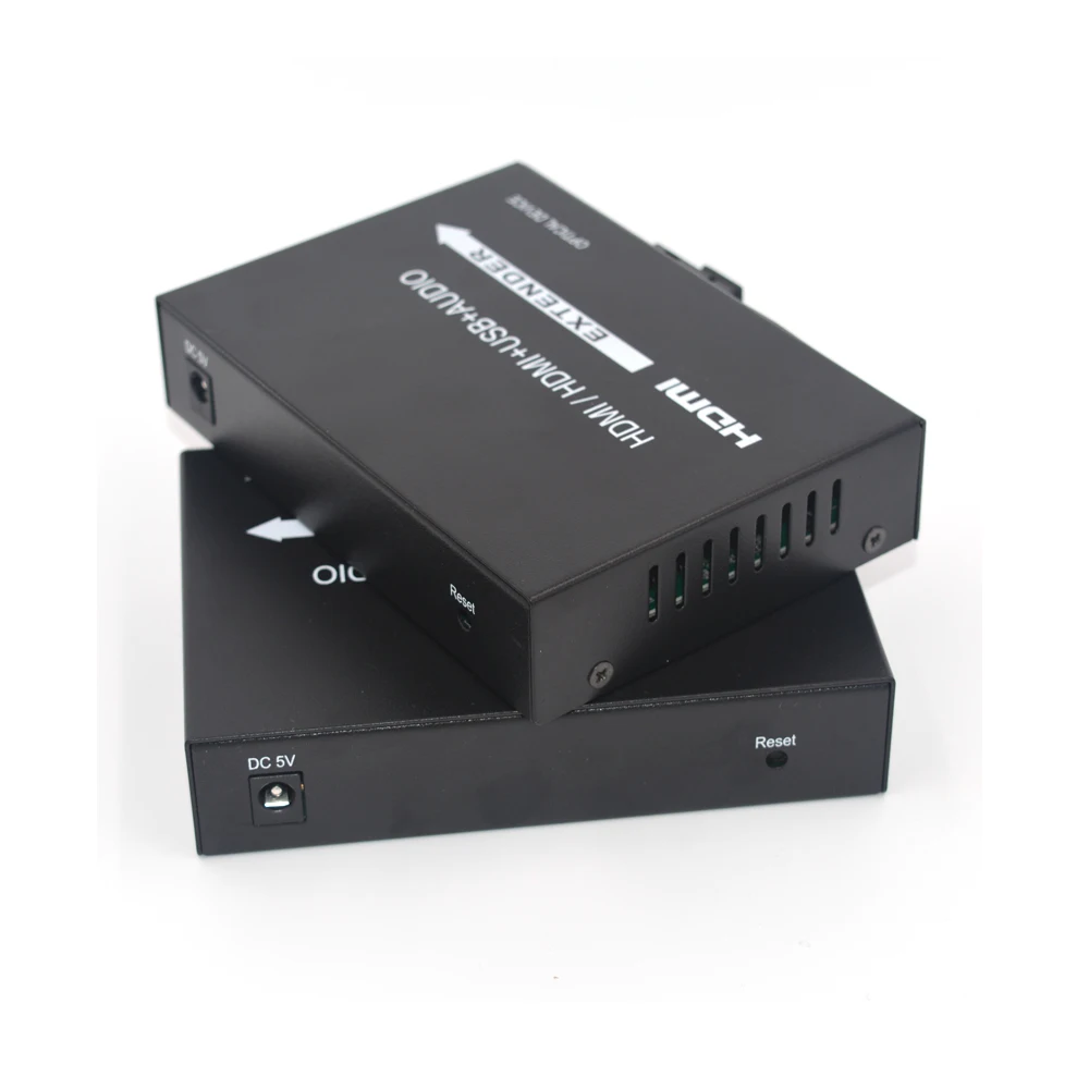  High Quality HDMI Extender HDMI over Fiber optic media converters with KVM USB2.0 and loop outHD 10
