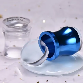 

BeautyBigBang 1PC Clear Jelly Silicone Nail Stamper Head 2.8cm/3.8cm Manicure Nail Art Rubber Stamp For Stamping
