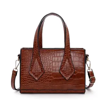

Fashion Trend Women Crocodile Pattern Crossbody Handbags Vintage Classic Solid Style Shoulder Bag Stylish Tote for Ladies