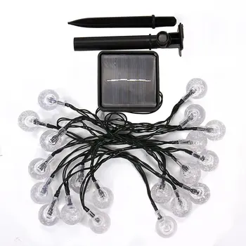 

20 LED Solar Powered String Light Bubble Ball LED Light String Outdoor Festival Decor Christmas Fairy Light for Garden Party