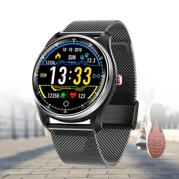 

2020 Newest Multi-sport Fitness Tracker Touch 3D UI Screen ECG Smart Watch Men Heart Rate Blood Pressure Sleep Monitor ip68 Band