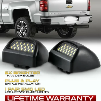 

Error Free LED License Number Plate Light Lamps For Chevrolet Silverado 1500 2500 3500 3500 Avalanche Suburban HD Tahoe Traverse