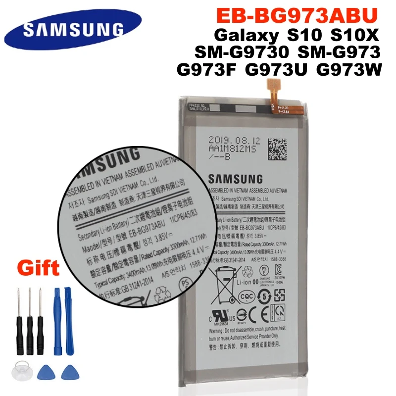 SAMSUNG оригинальный EB BG973ABU 3400 мА/ч батарея для Samsung Galaxy S10 X SM G9730 G973 G973F G973U G973W мобильный телефон +