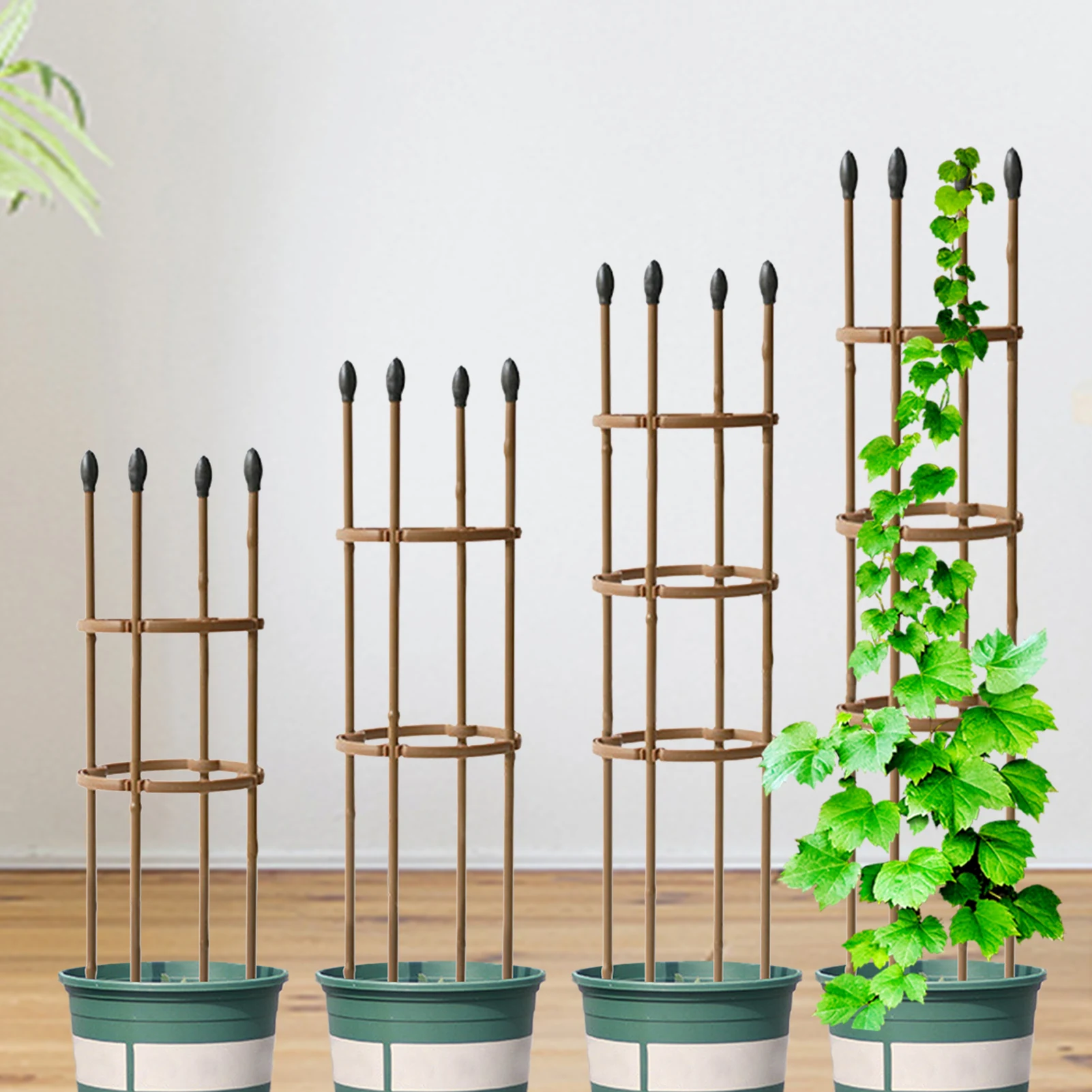 Garden Plant Support Climbing Frame Pot Obelisks Plastic Flower Stand Plant For Garden Decor Bracket Trellis