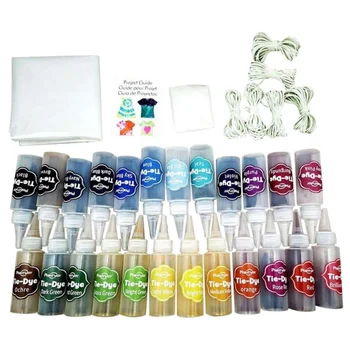 

10/24Colors Tie-dye DIY One-Step Kit Tie Dye Kit Fabric Textile Permanent Paint Color For Clothing Arts Design Set Dyes Paint.5