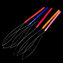 3 шт. Пластик вязальный крючок иглы для затягивания петля для нити инструмент для необрезанные волосы для наращивания, волосы на микро-кольцах, инструменты 6 цветов цвет при отправке выбирается случайным образом