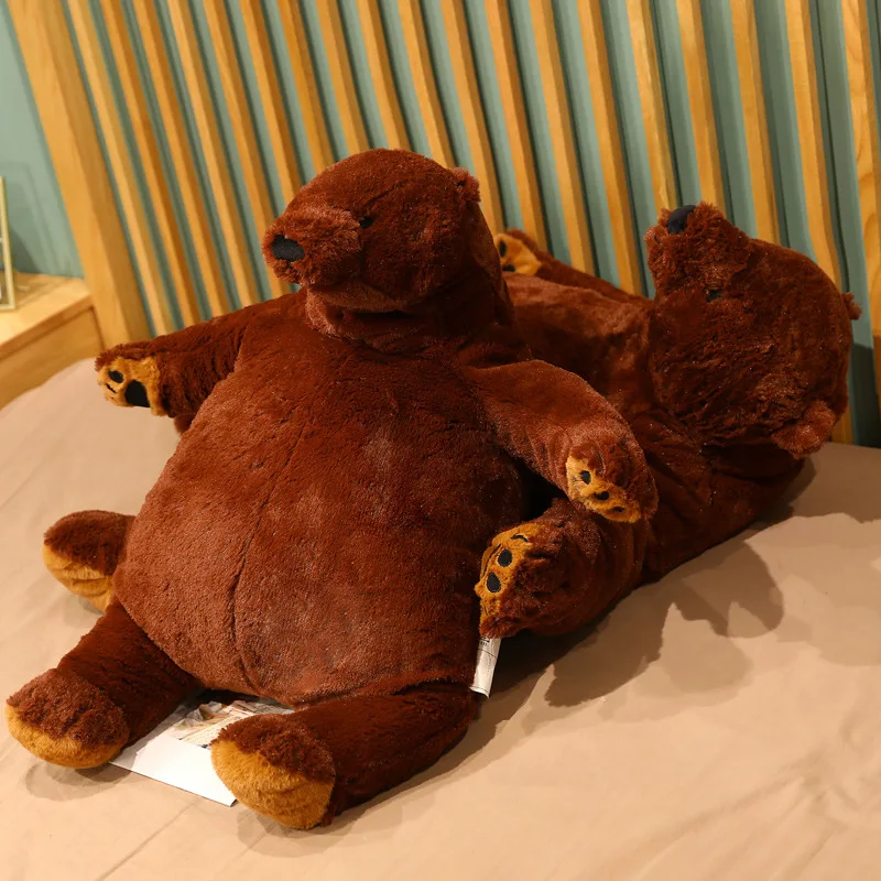 Brown Bear Plush Stuffed Animal Soft Big Teddy Bear Pillow Cartoon Bruins Peluches Toys Birthday Gifts For Girls Kids Just6F
